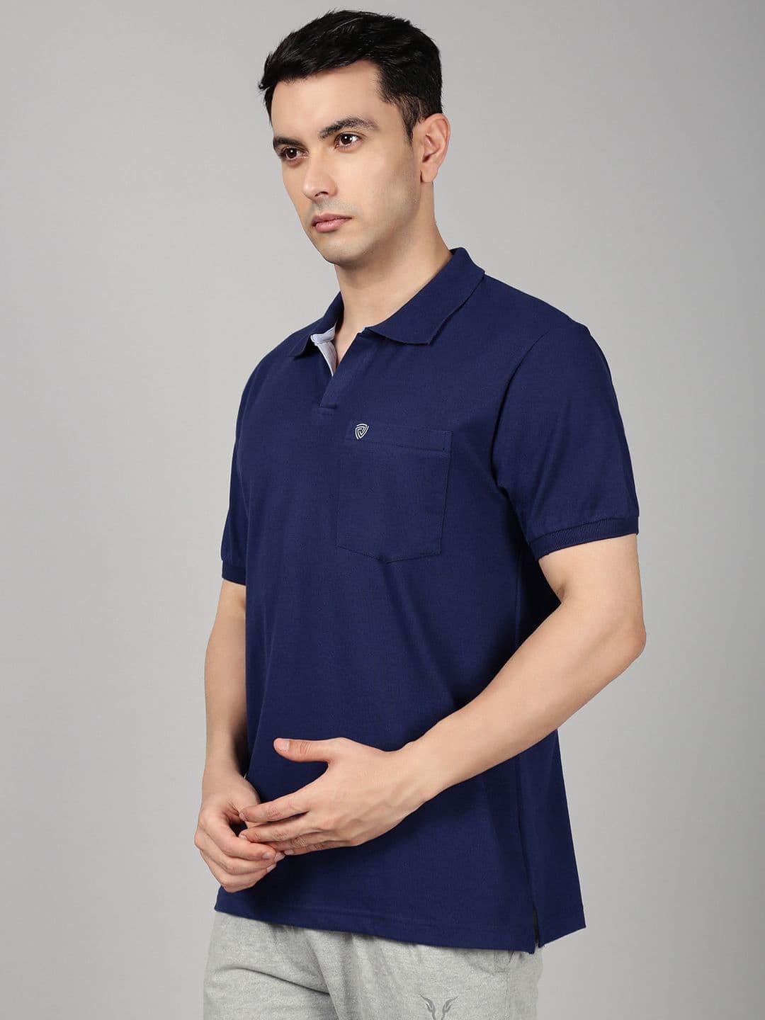 Lux Cozi Polo Collar Combed Cotton Lounge T-shirts - view 1