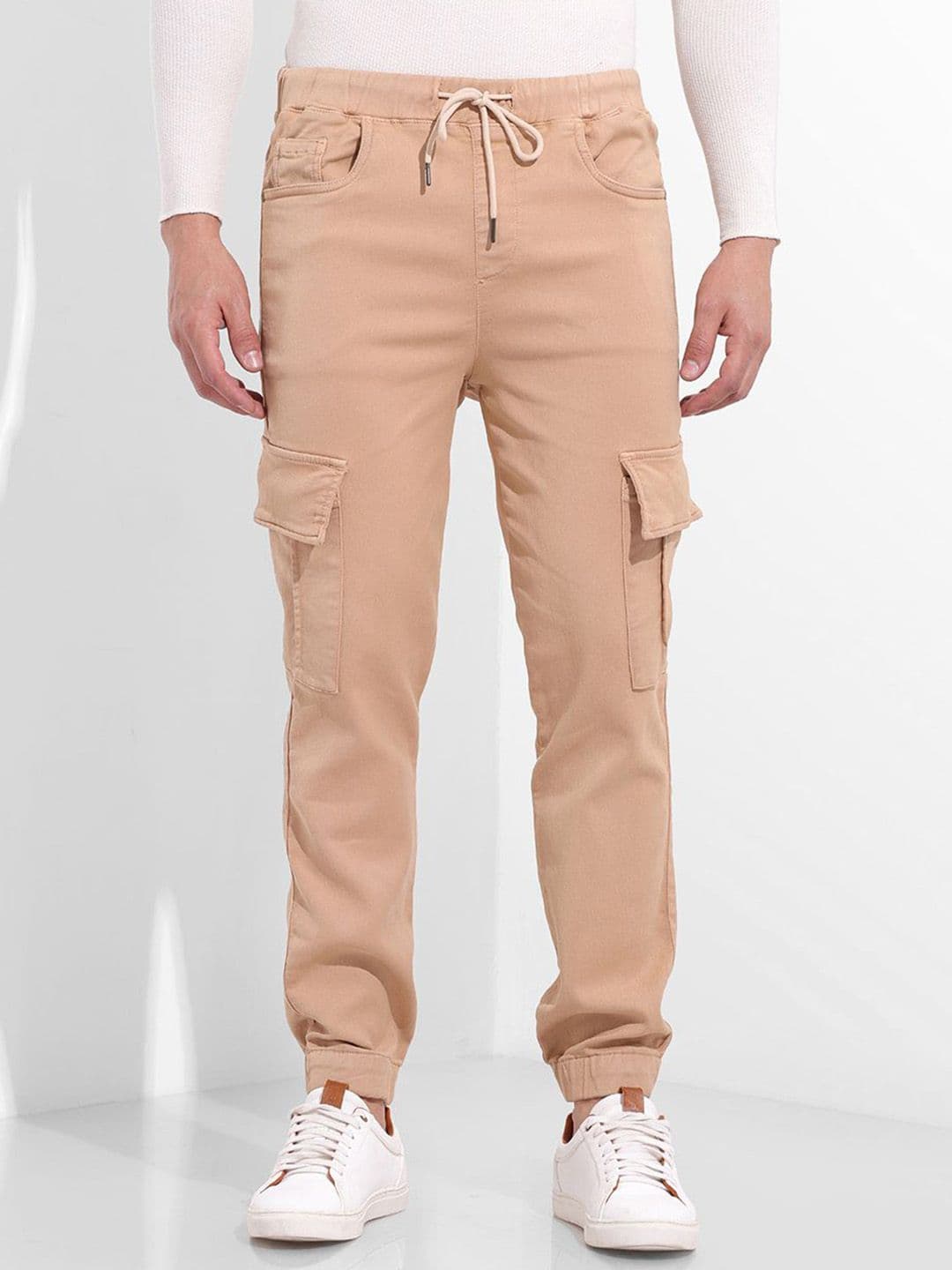 The Indian Garage Co Men Regular Fit Mid-Rise Stretchable Joggers Jeans - view 1