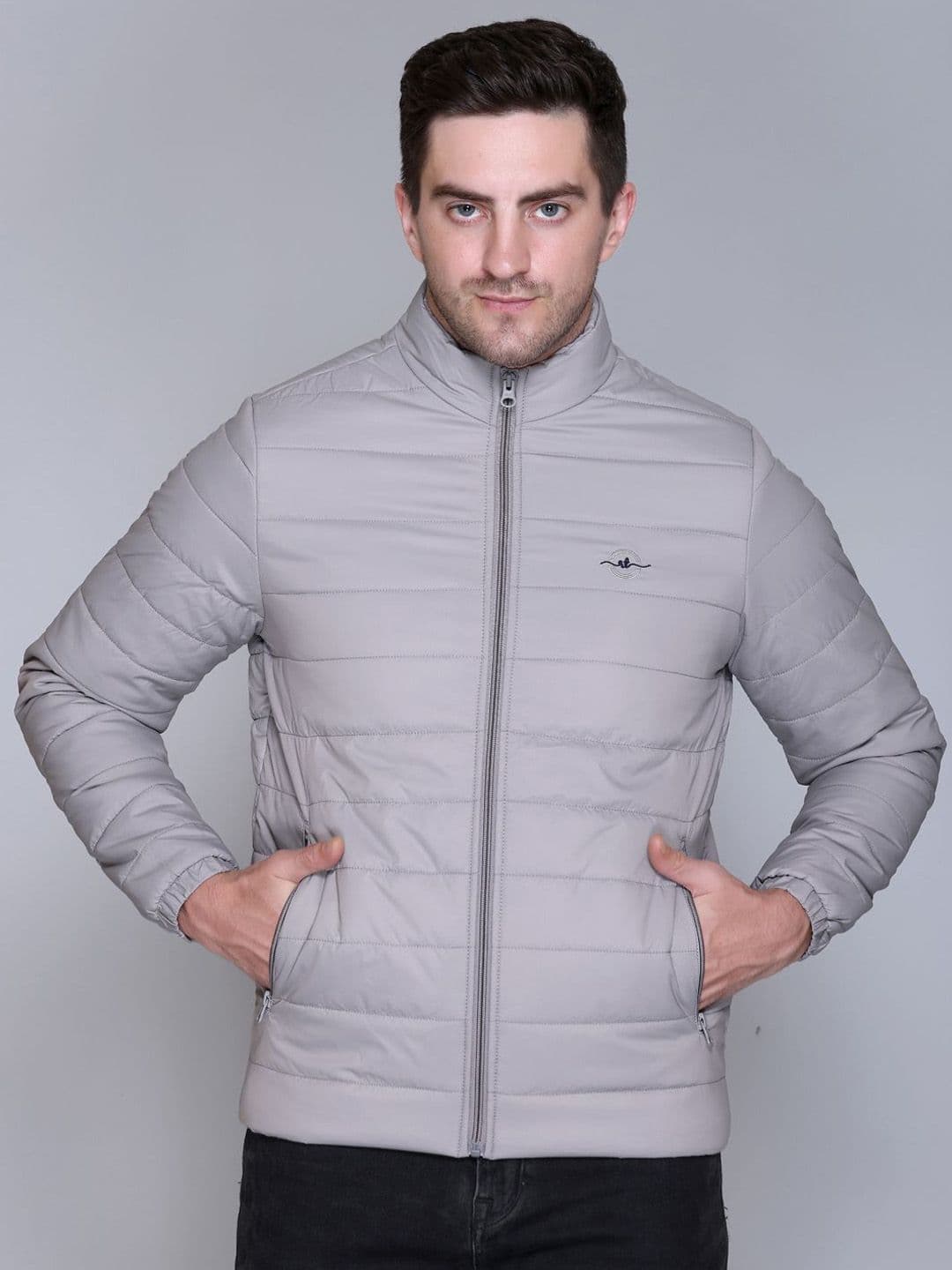 Rare Times Mock Collar Lightweight Puffer Jacket