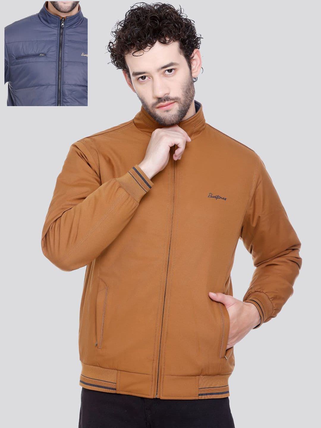 Rare Times Mock Collar Lightweight Puffer Jacket - view 1