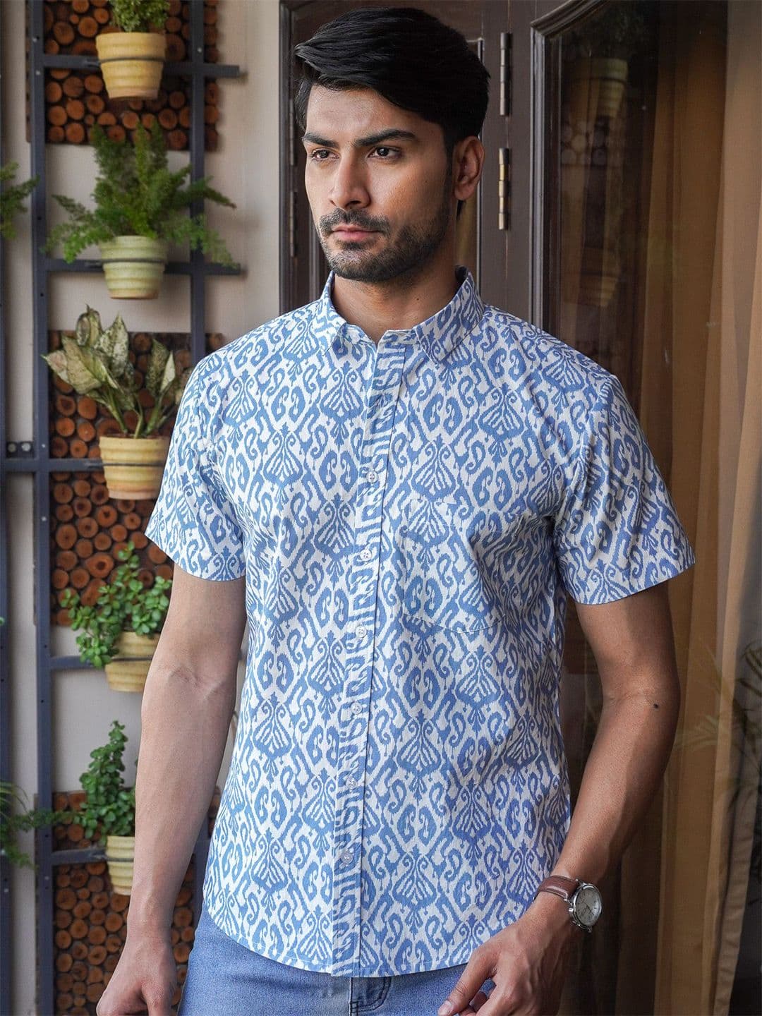 Mast & Harbour Men Ethnic Motifs Printed Spread Collar Cotton Casual Shirt - view 1