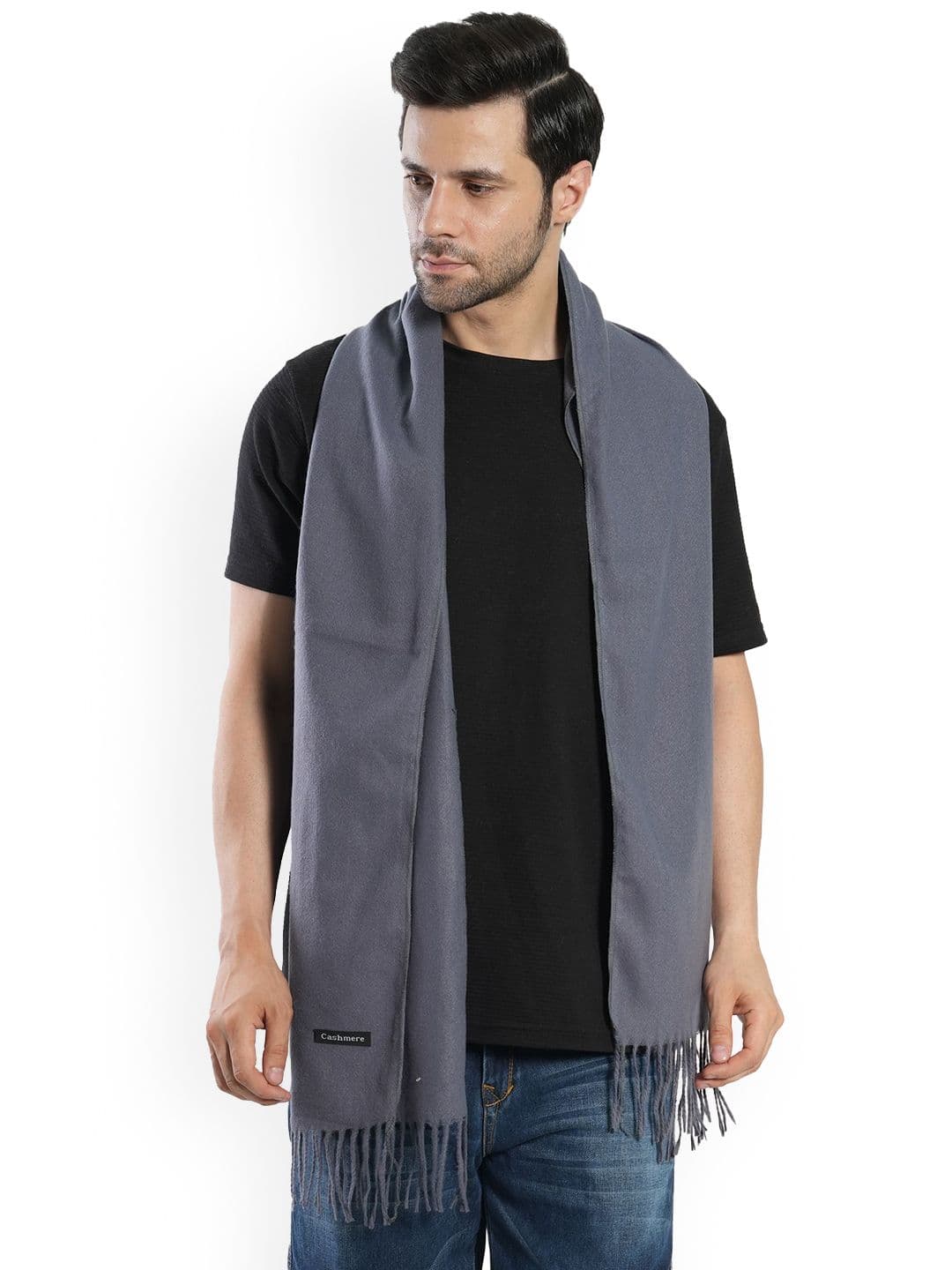 Manra Men Mufflers With Tassel Border - view 1