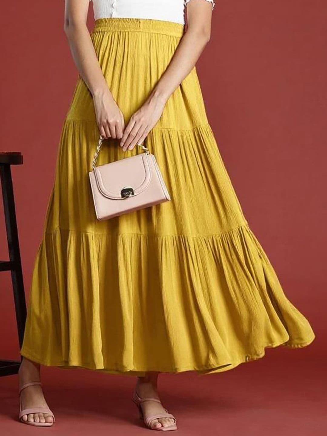 all about you Flared Tiered Maxi Skirt - view 1