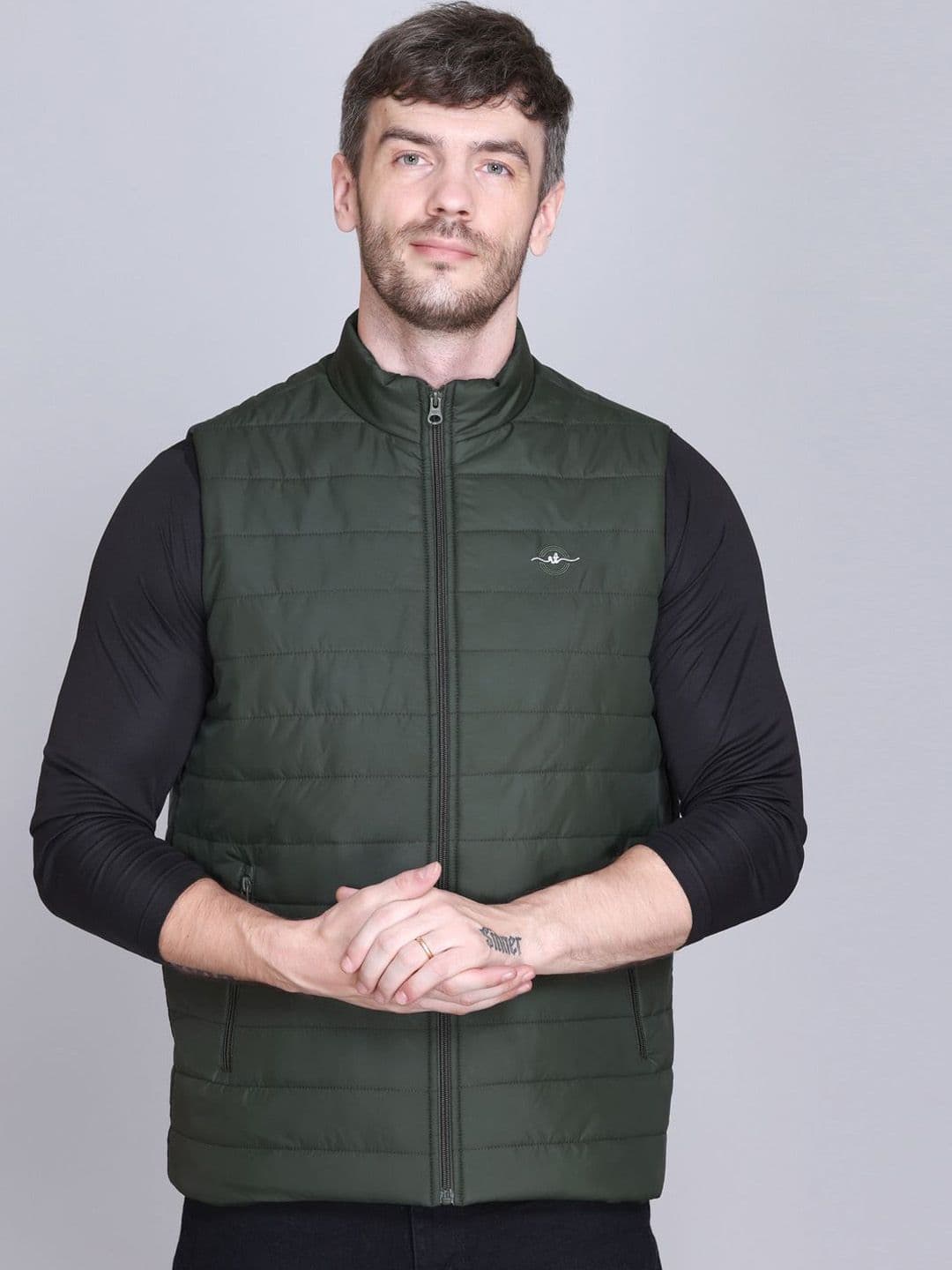 Rare Times Mock Collar Lightweight Puffer Jacket - view 1