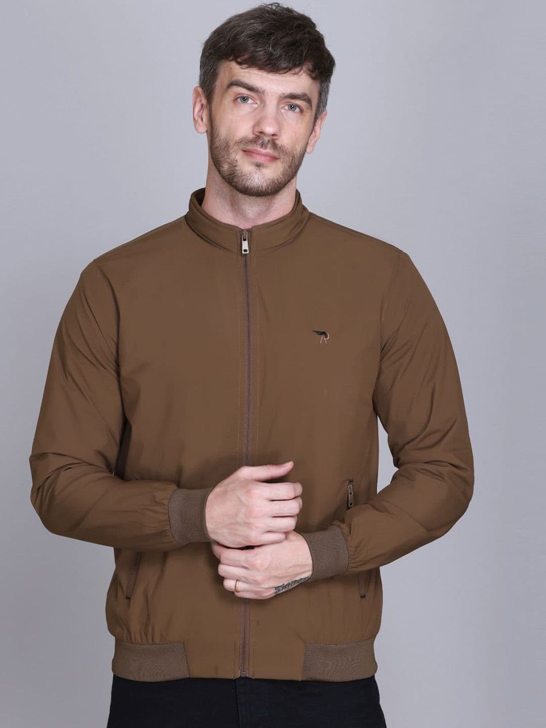Rare Times Men Lightweight Solid Bomber Jacket - view 1