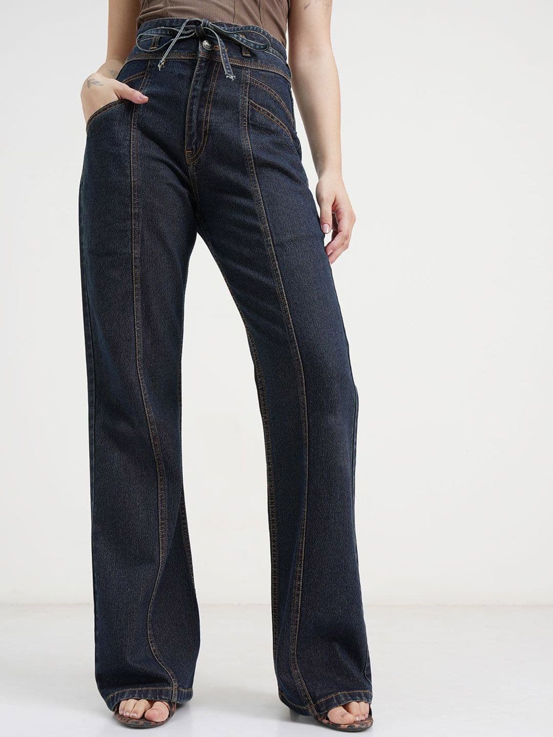Street By Tokyo Talkies Women Bootcut High-Rise Cotton Jeans - view 1