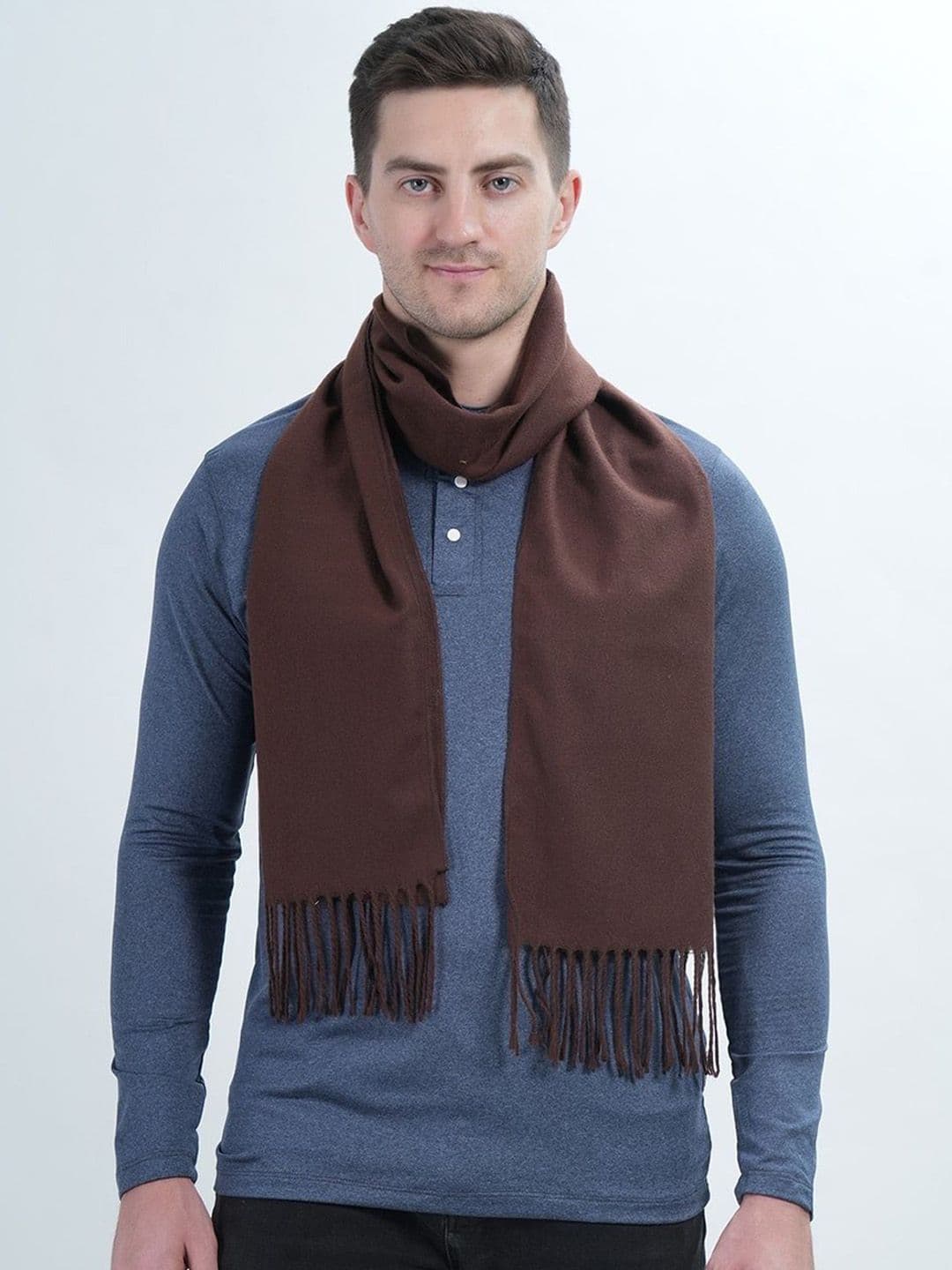 Manra Men Acrylic Mufflers With Tassel Border - view 1