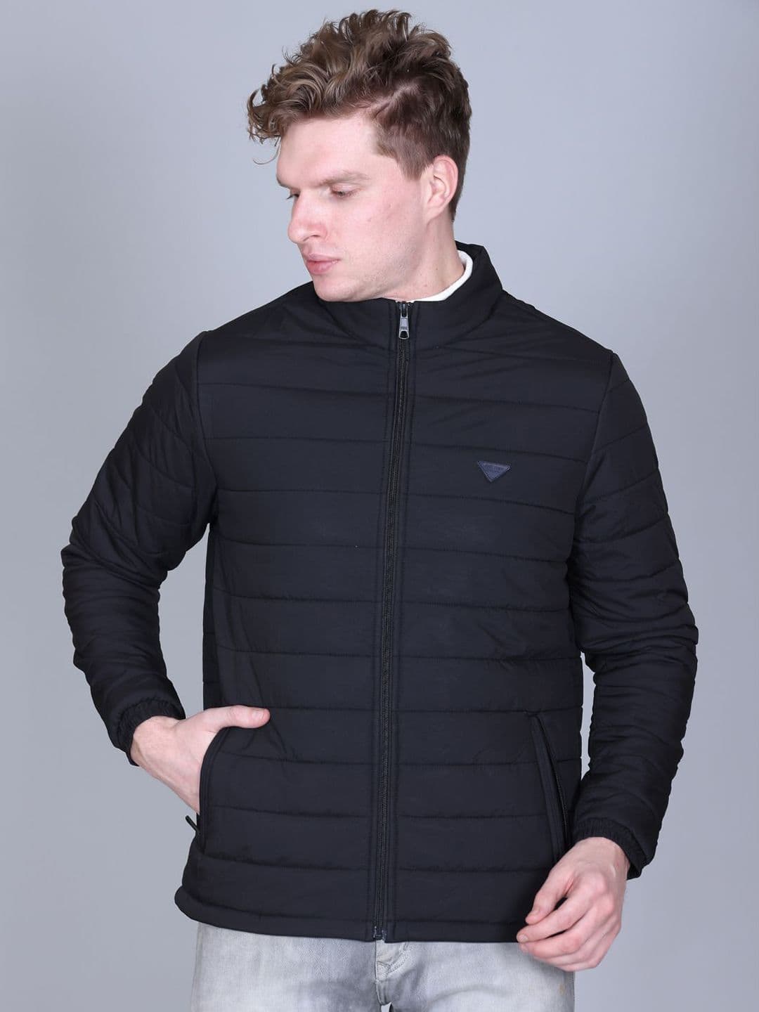 Rare Times Men Lightweight Solid Padded Jacket - view 1