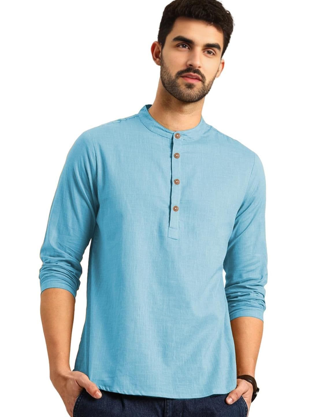 BHUVIKOO Men Blue Kurtas - view 1
