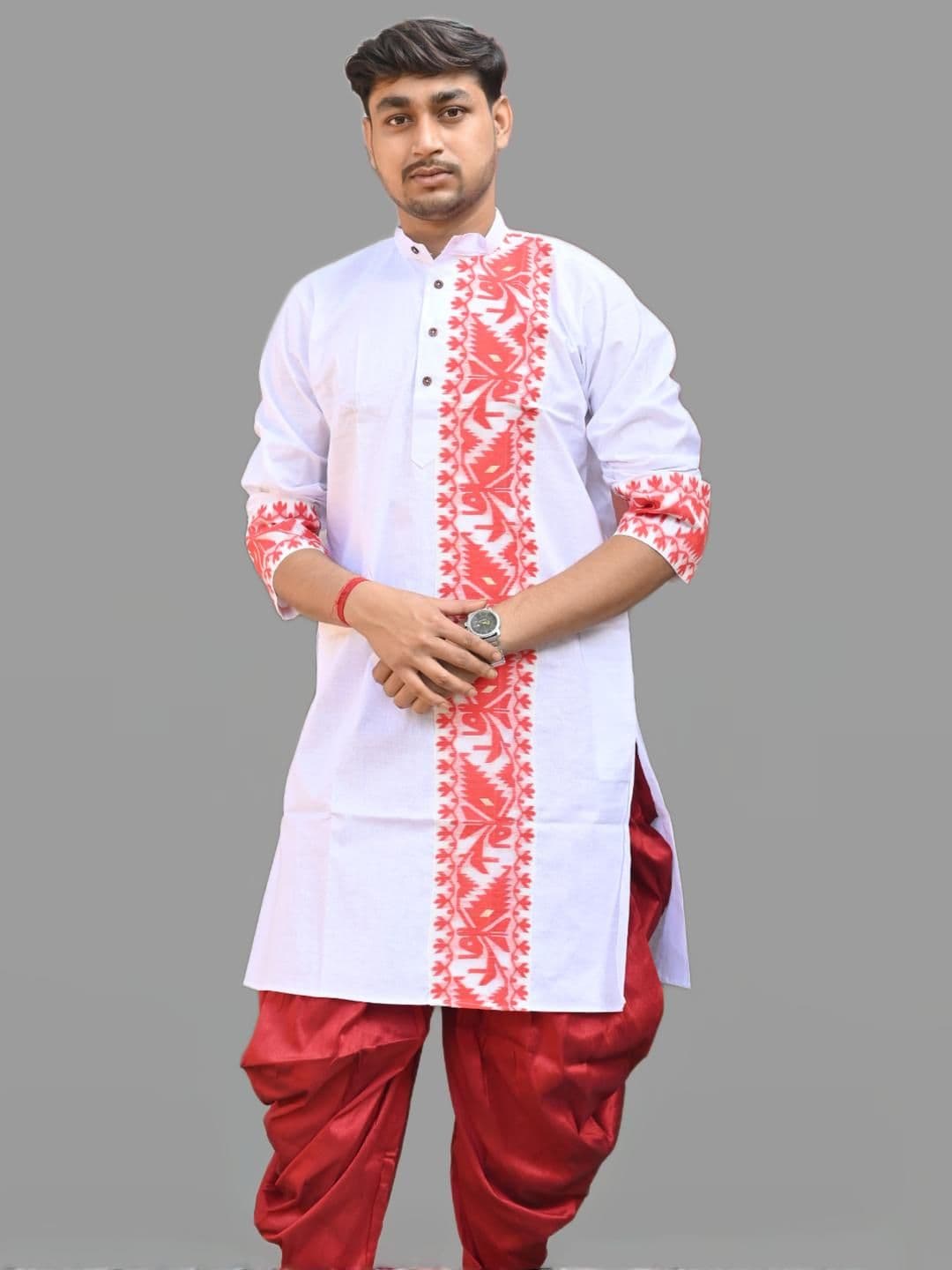 AMIT ONLINE Men Self Design Pure Cotton Ethnic Kurta - view 1