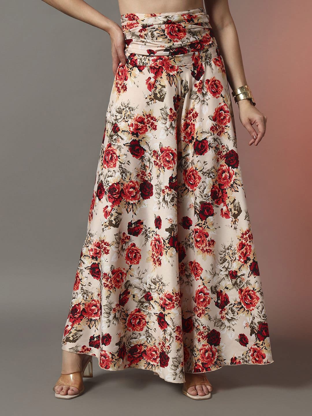 Trend Arrest Women Floral Printed Flared Palazzos - view 1