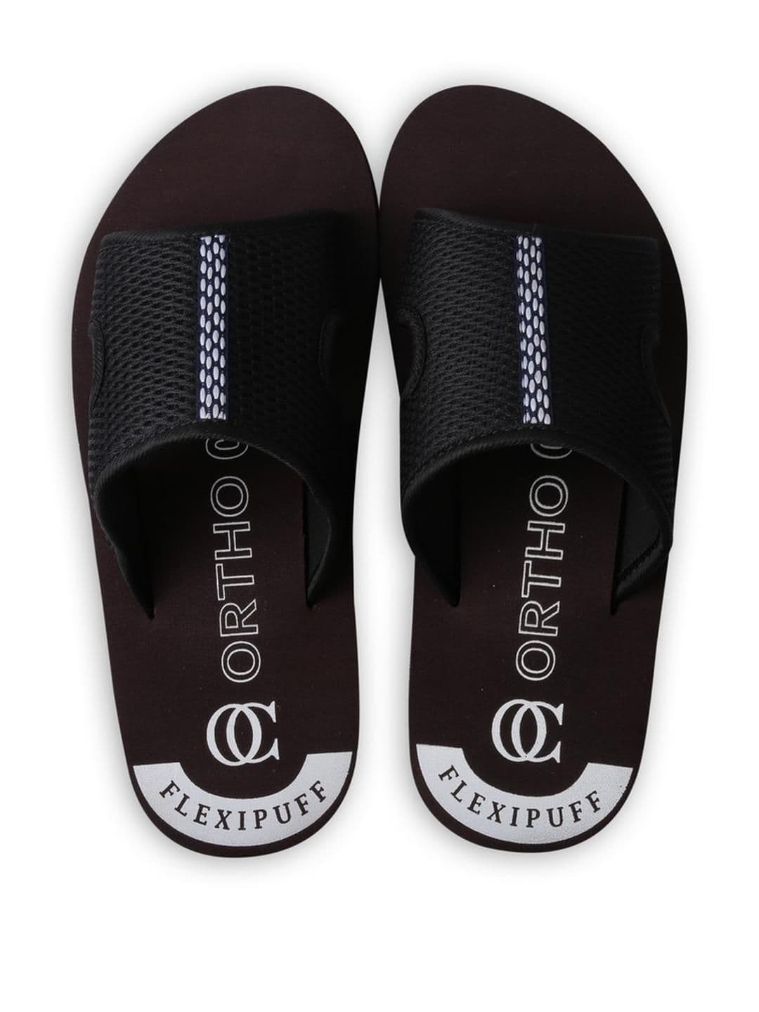 ORTHO CLUB Men Maroon Rubber Flip Flops - view 1
