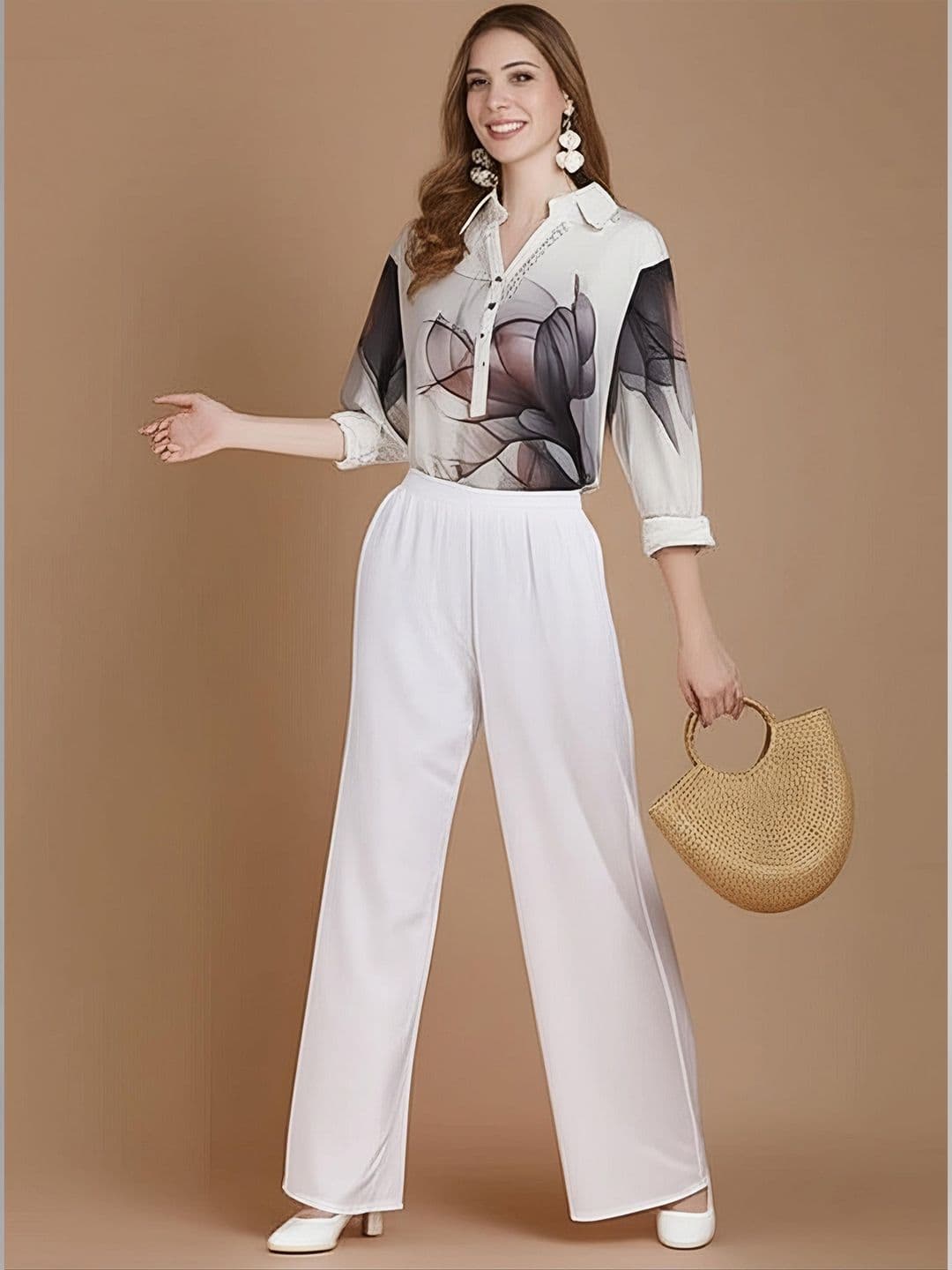 MICHAEL KOVLIN Women Plus Size Rayon Wide Leg Palazzos - view 1