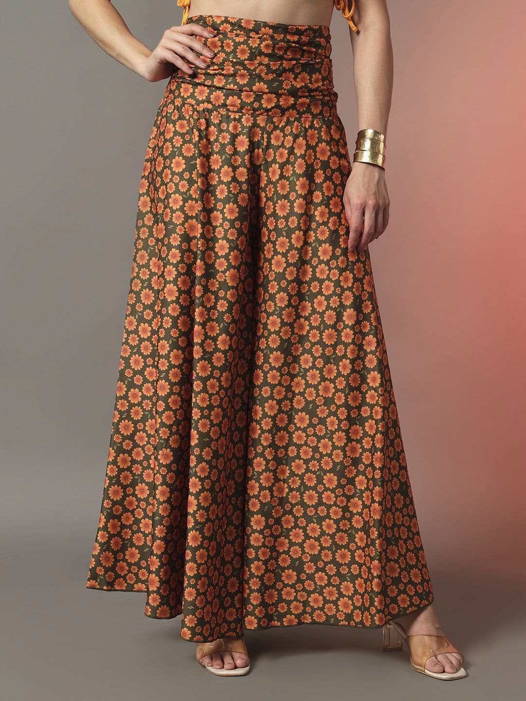 Trend Arrest Women Floral Printed Flared Palazzos - view 1