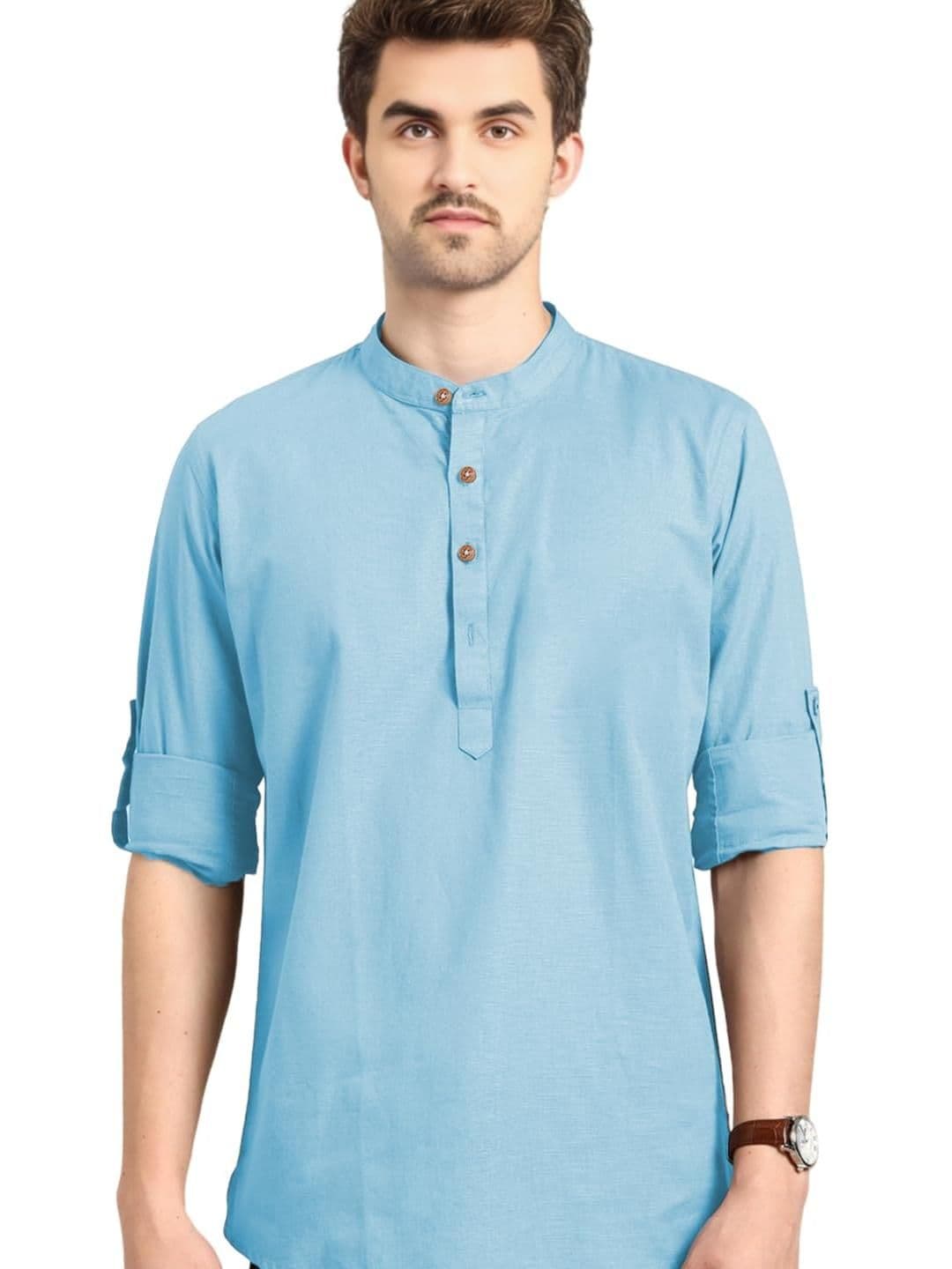 BHUVIKOO Men Blue Kurtas - view 1