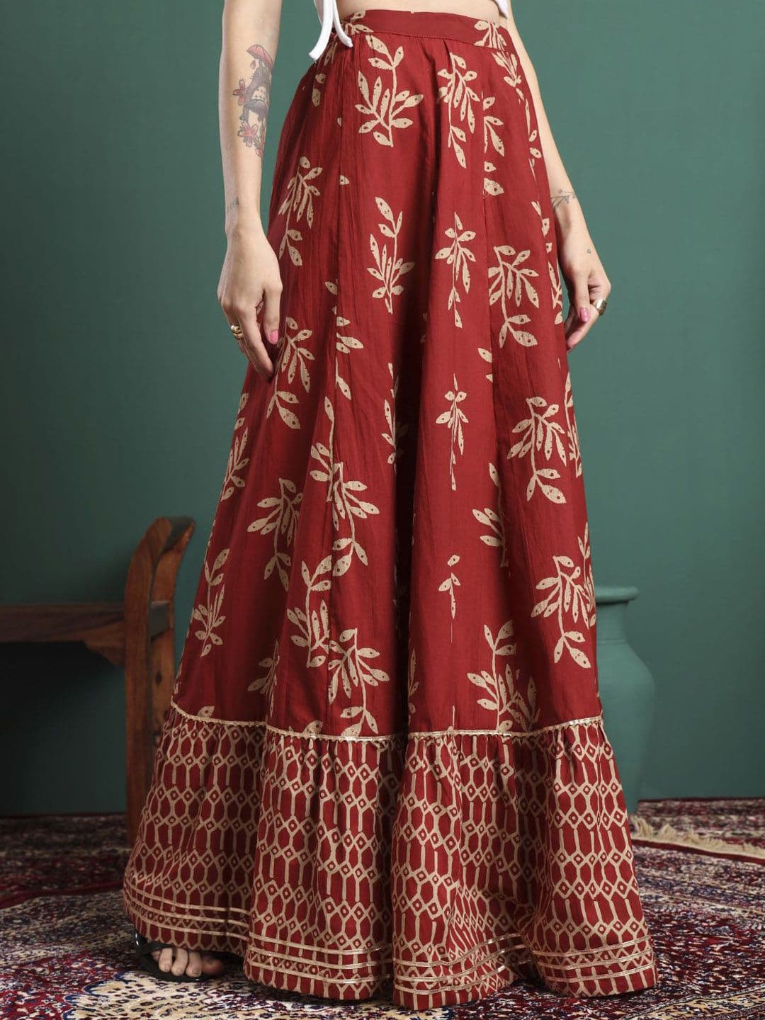 KALINI Printed Flared Maxi Skirts - view 1