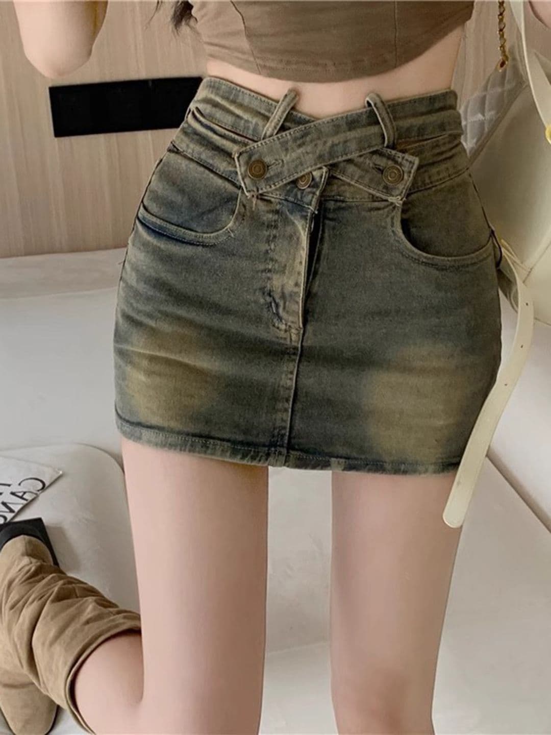 StyleCast Tulip Pure Cotton Mini Skirt - view 1