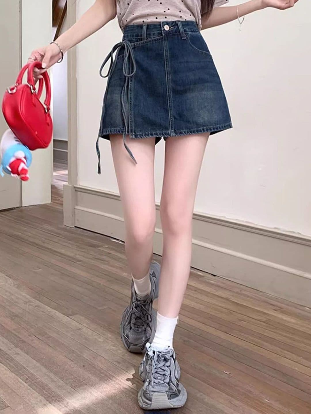 StyleCast A-Line Pure Cotton Mini Skirt - view 1