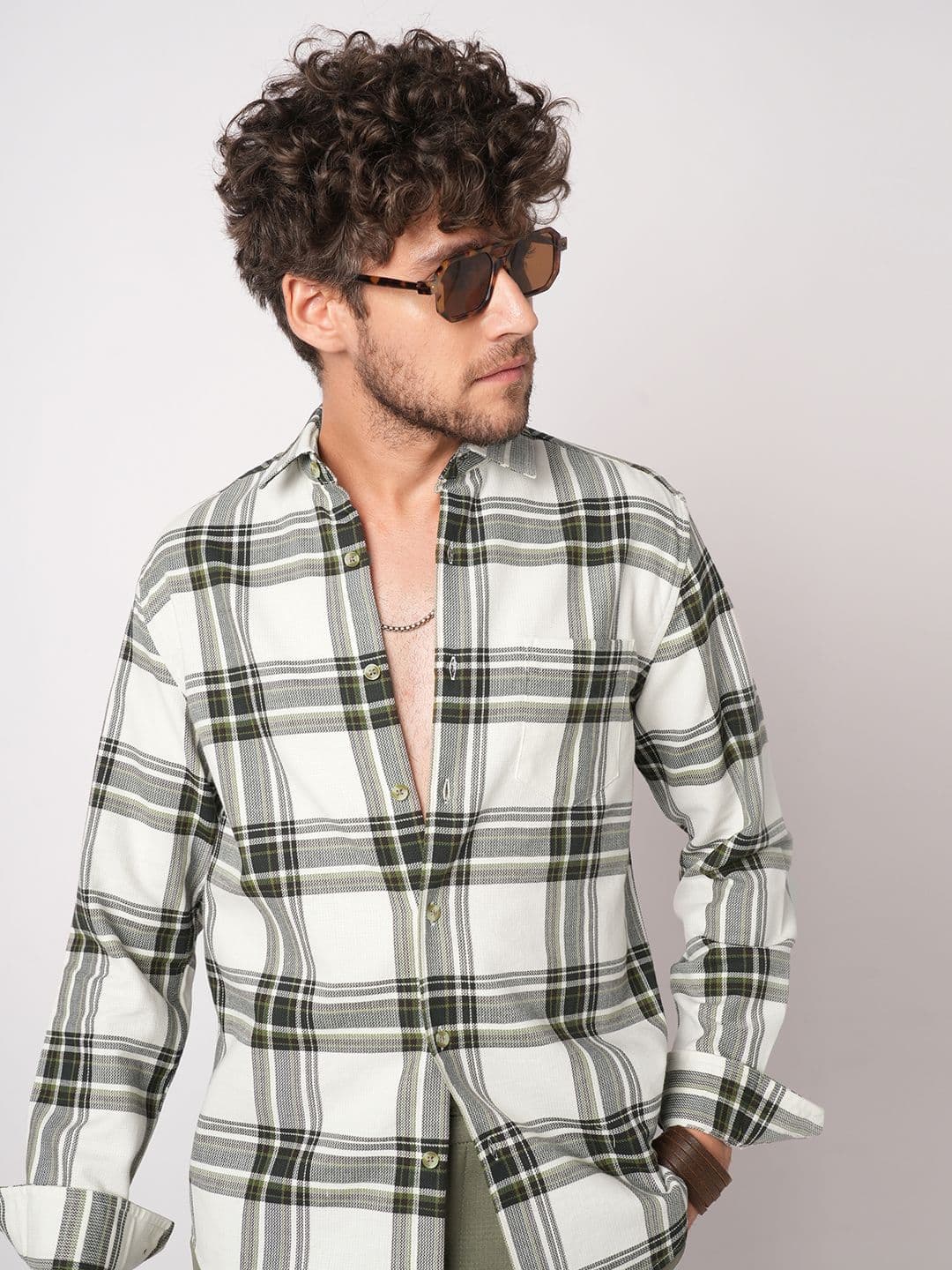 VASTRADO Classic Broad Checked Slim Fit Premium Cotton Casual Shirt - view 1