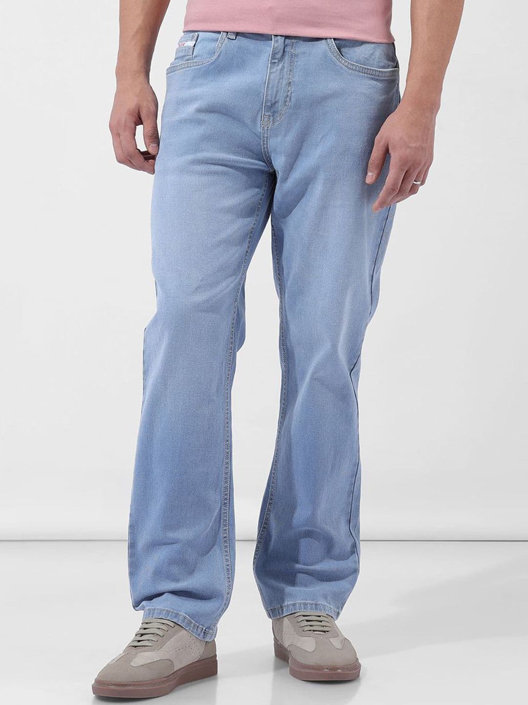 The Indian Garage Co Men Whiskers and Chevrons Regular Fit Light Fade Stretchable Jeans - view 1