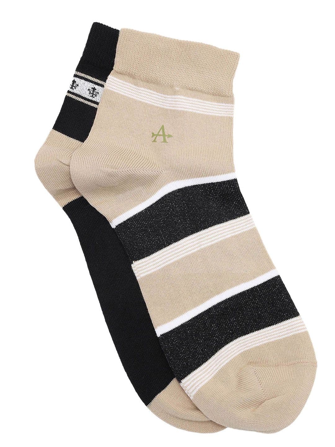 Arrow Men Pack Of 2 Striped Pure Cotton Ankle-Length Socks - view 1