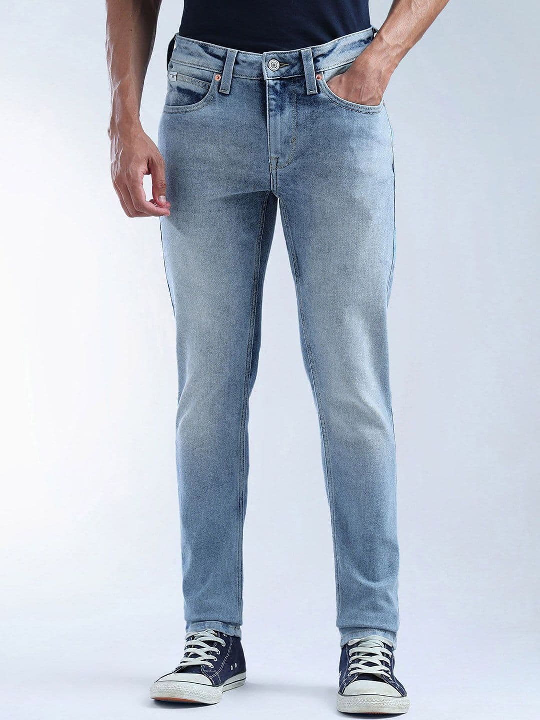 Flying Machine Men Slim Fit Mid-Rise Stretchable Jeans - view 1