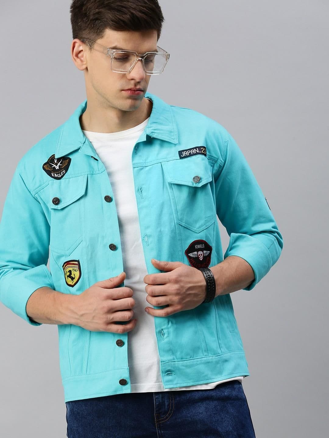 VOXATI Denim Spread Collar Jacket - view 1