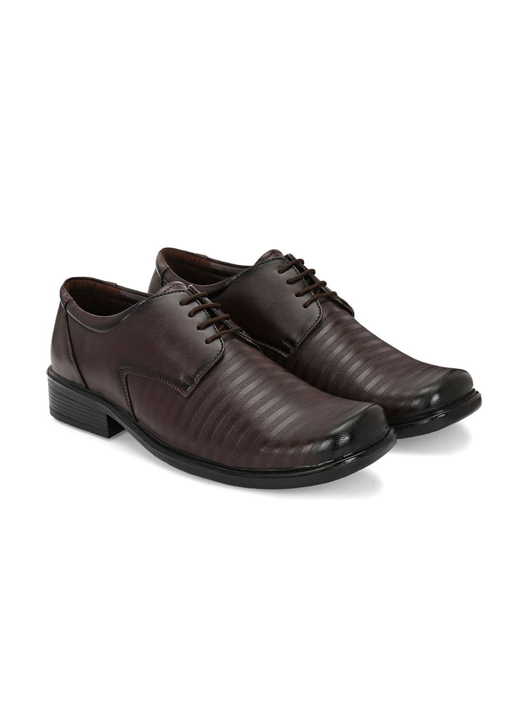 Azzaro Black Men Textured Formal Derbys - view 1