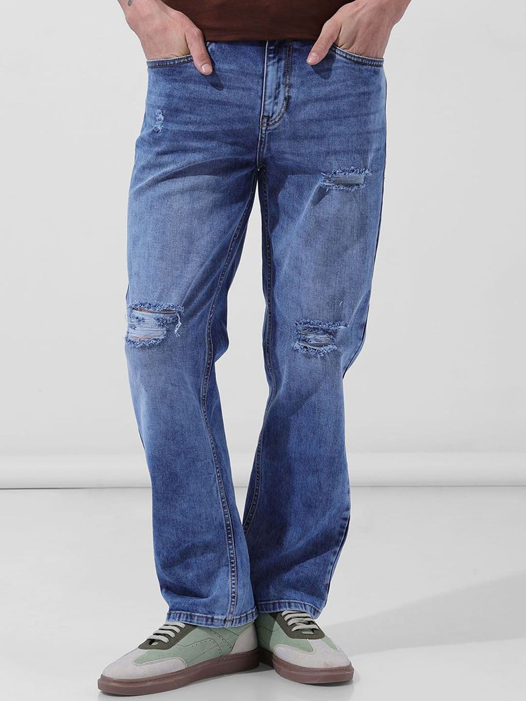 The Indian Garage Co Men Mid-Rise Highly Distressed Heavy Fade Stretchable Jeans - view 1