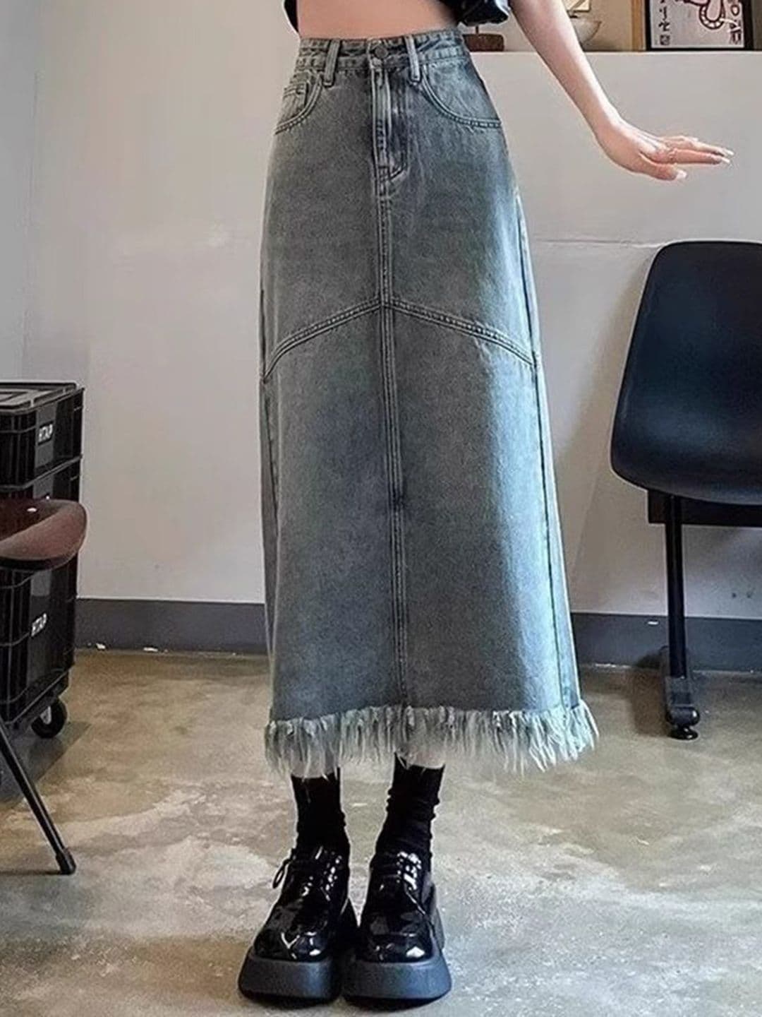 StyleCast x Revolte Flared Maxi Skirt - view 1