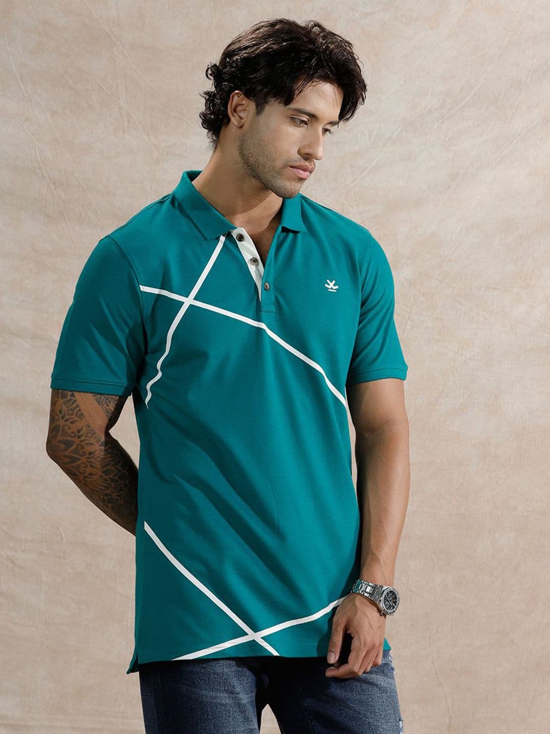 WROGN Polo Collar Slim Fit Cotton T-shirt - view 1