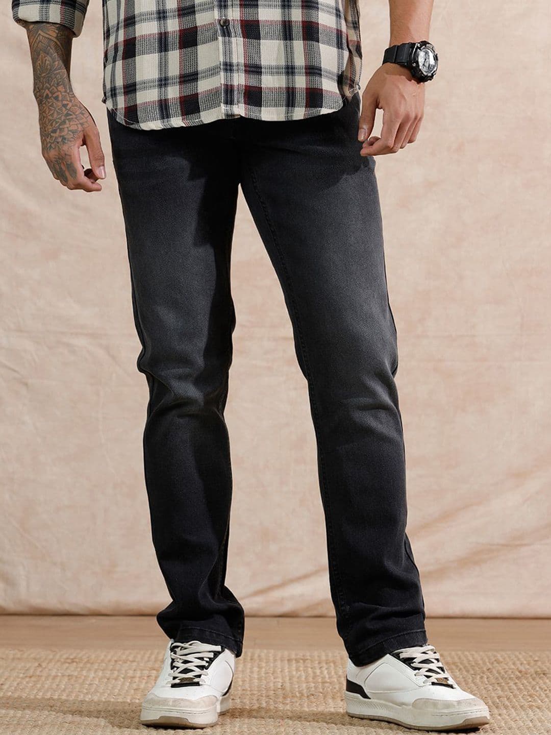 WROGN Men Comfort Slim Fit Mid-Rise Light Fade Jeans - view 1
