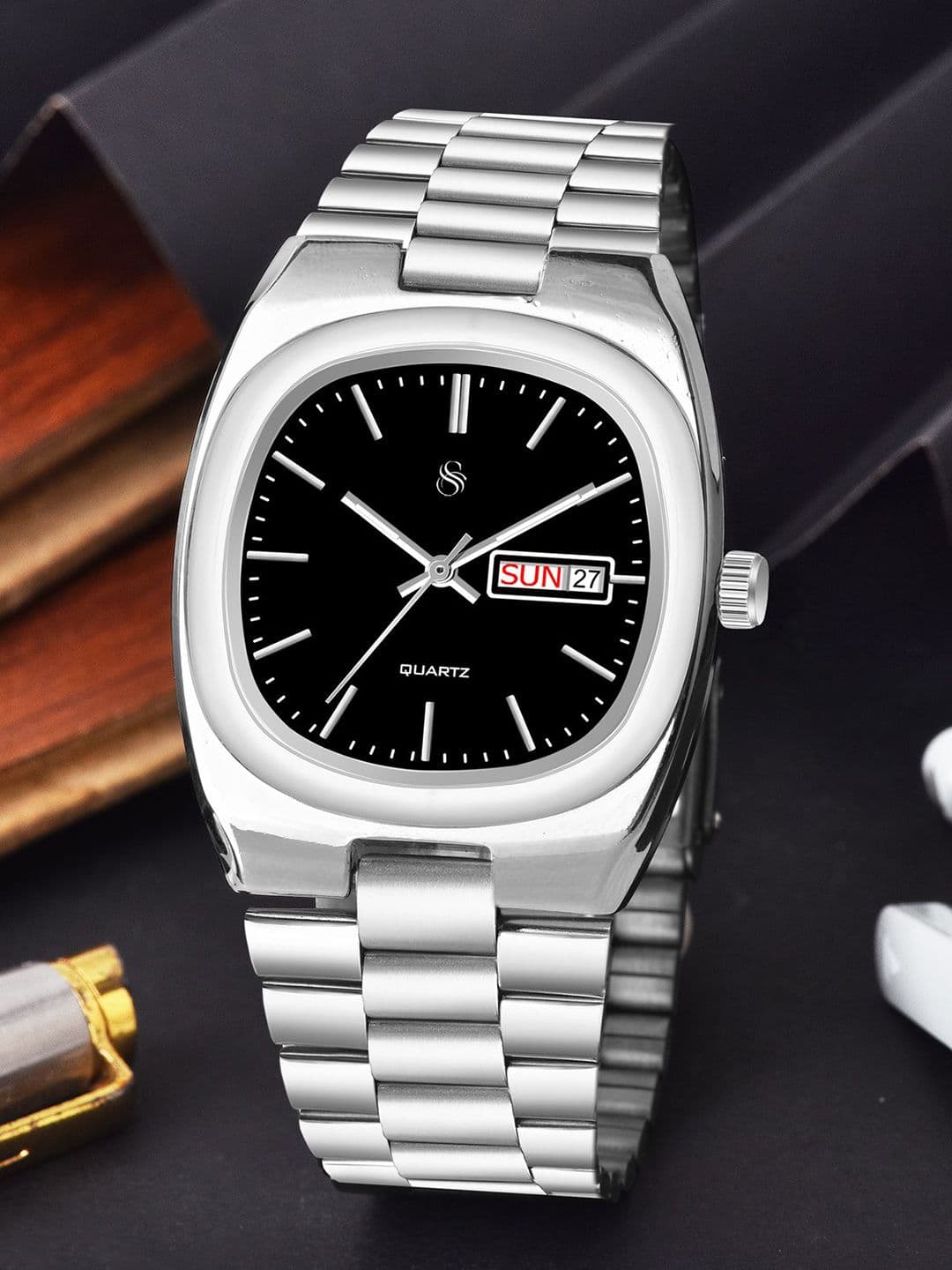 Shocknshop Unisex Stainless Steel Straps Analogue Multi Function Watch WCH149Black - view 1