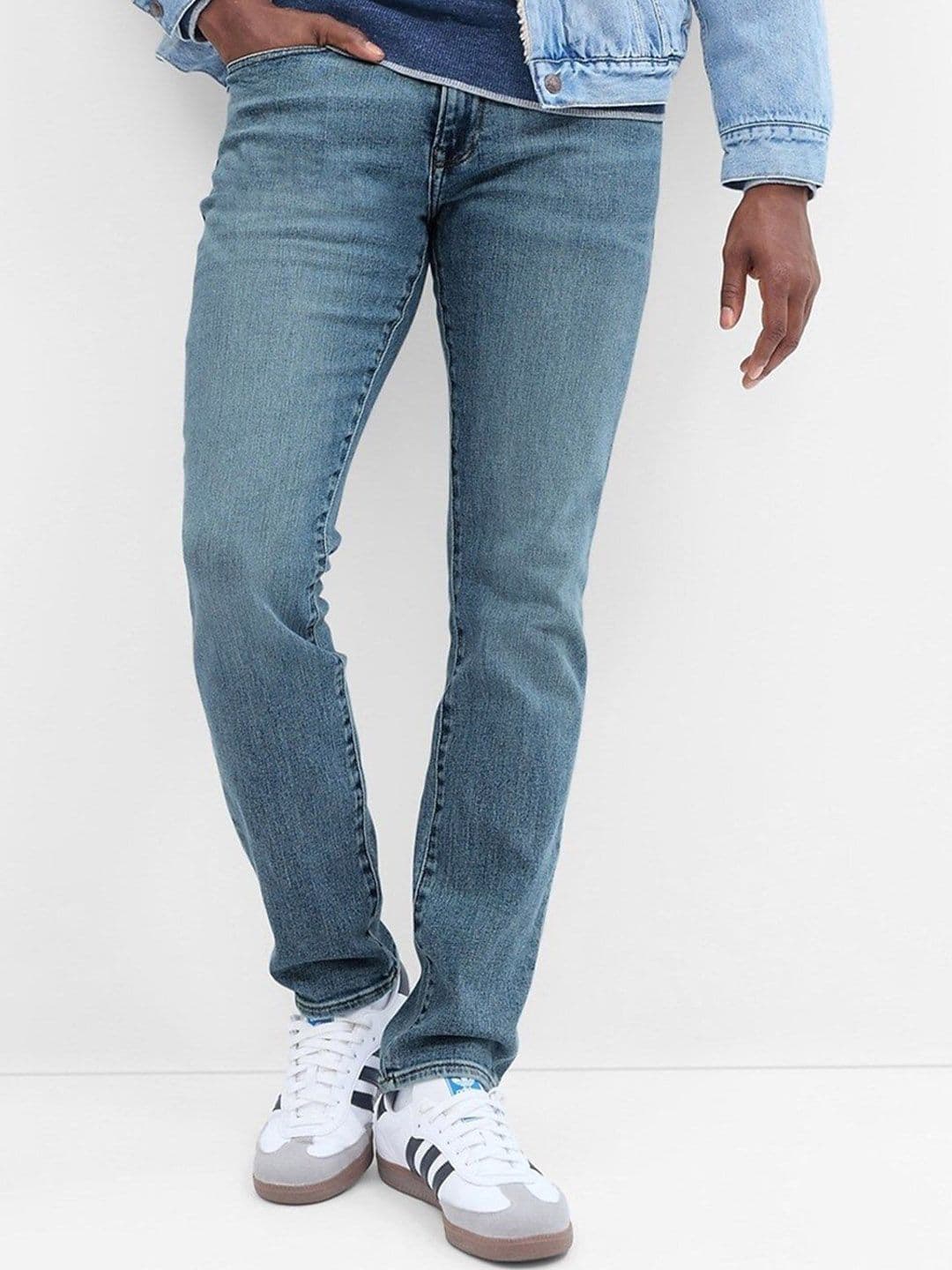 GAP Men Mid-Wash Skinny Fit Mid Rise Light Fade Stretchable Jeans - view 1
