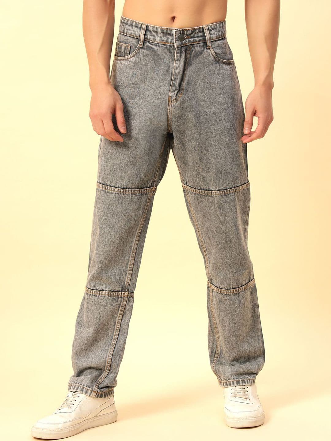STUDIO NEXX Men Straight Fit Mid-Rise Heavy Fade Non Stretchable Jeans - view 1