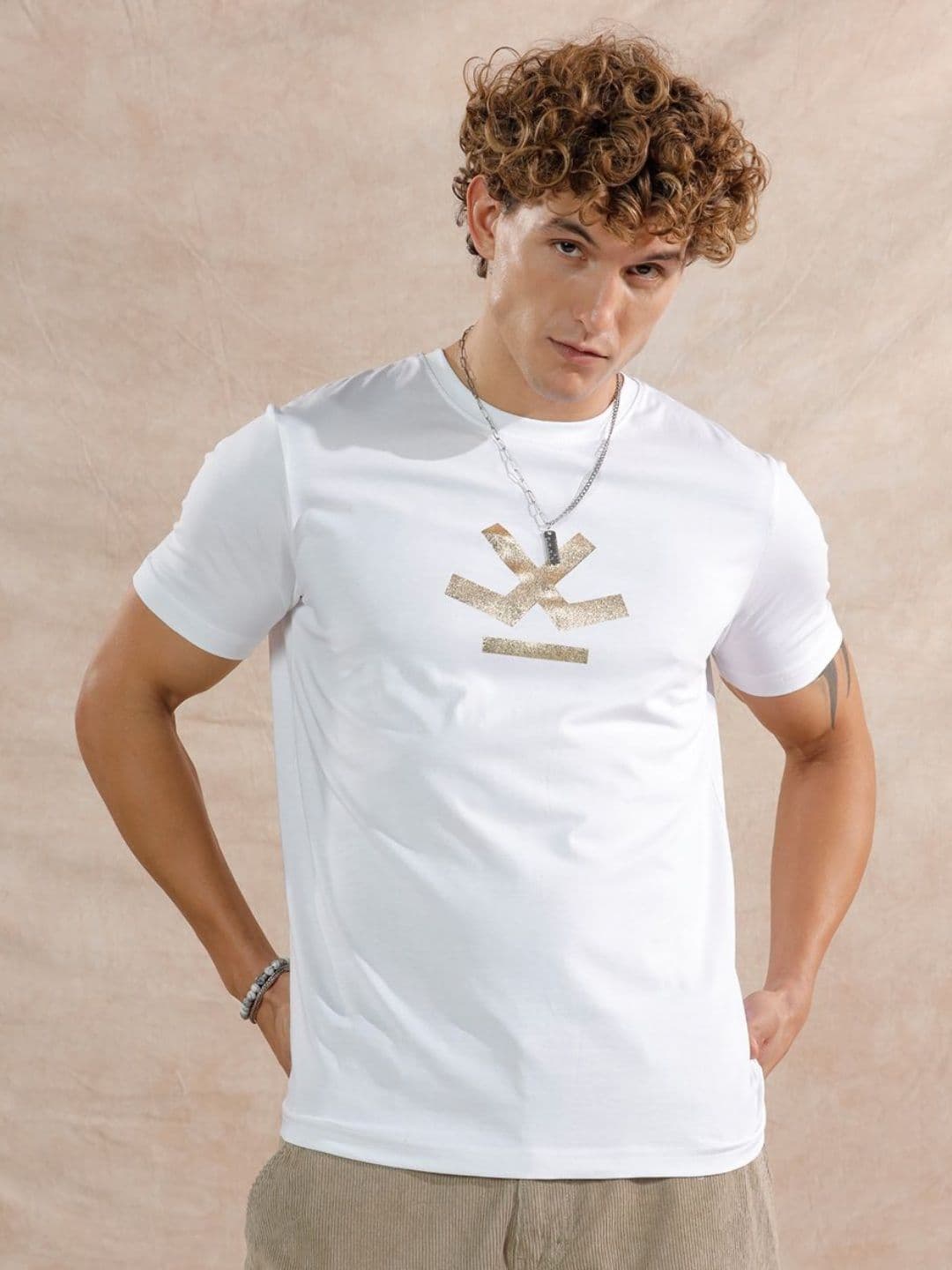 WROGN Men Graphic Printed Round Neck Cotton T-shirt - view 1