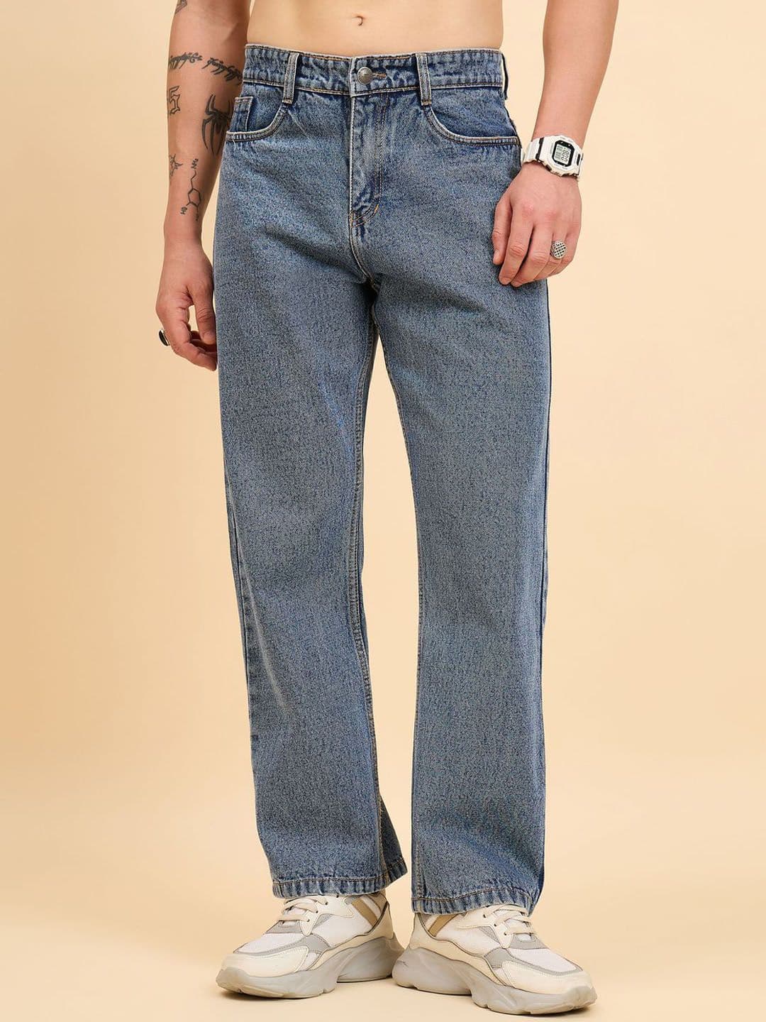 STUDIO NEXX Men Straight Fit Mid-Rise Light Fade Cotton Jeans - view 1