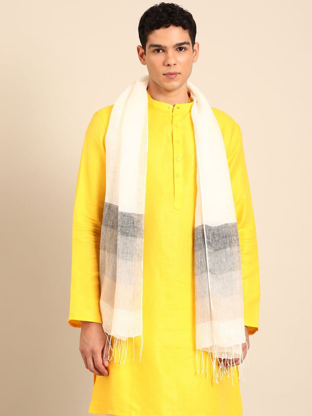 Linen Club Unisex Striped Stole - view 1