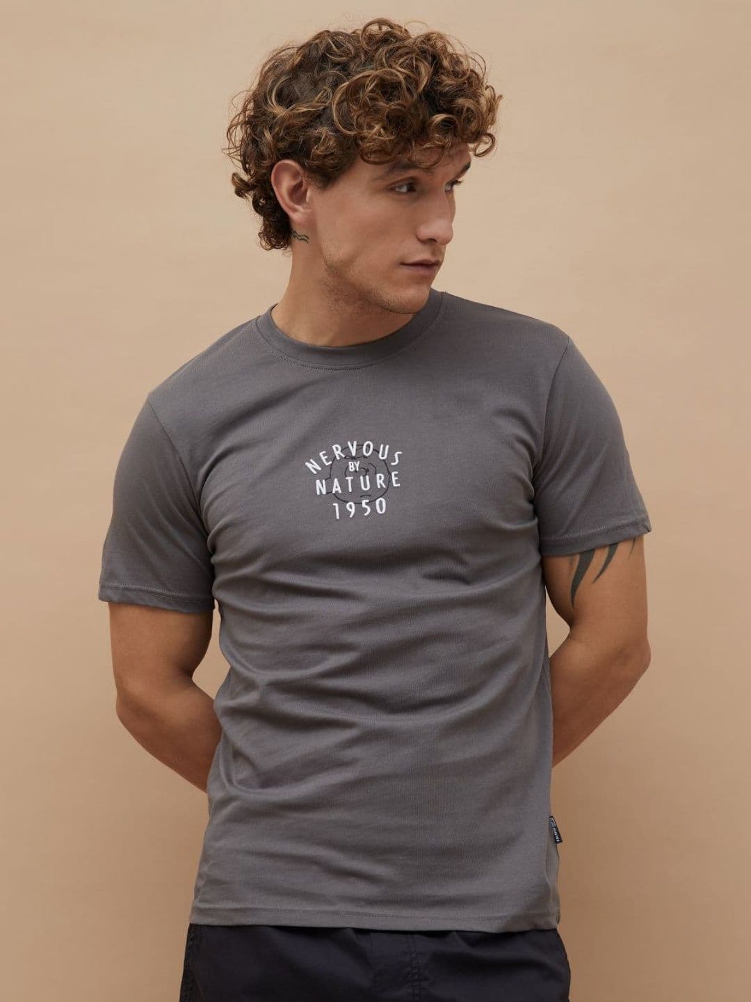 Fame Forever by Lifestyle Typography Printed Round Neck Cotton T-shirt - view 1