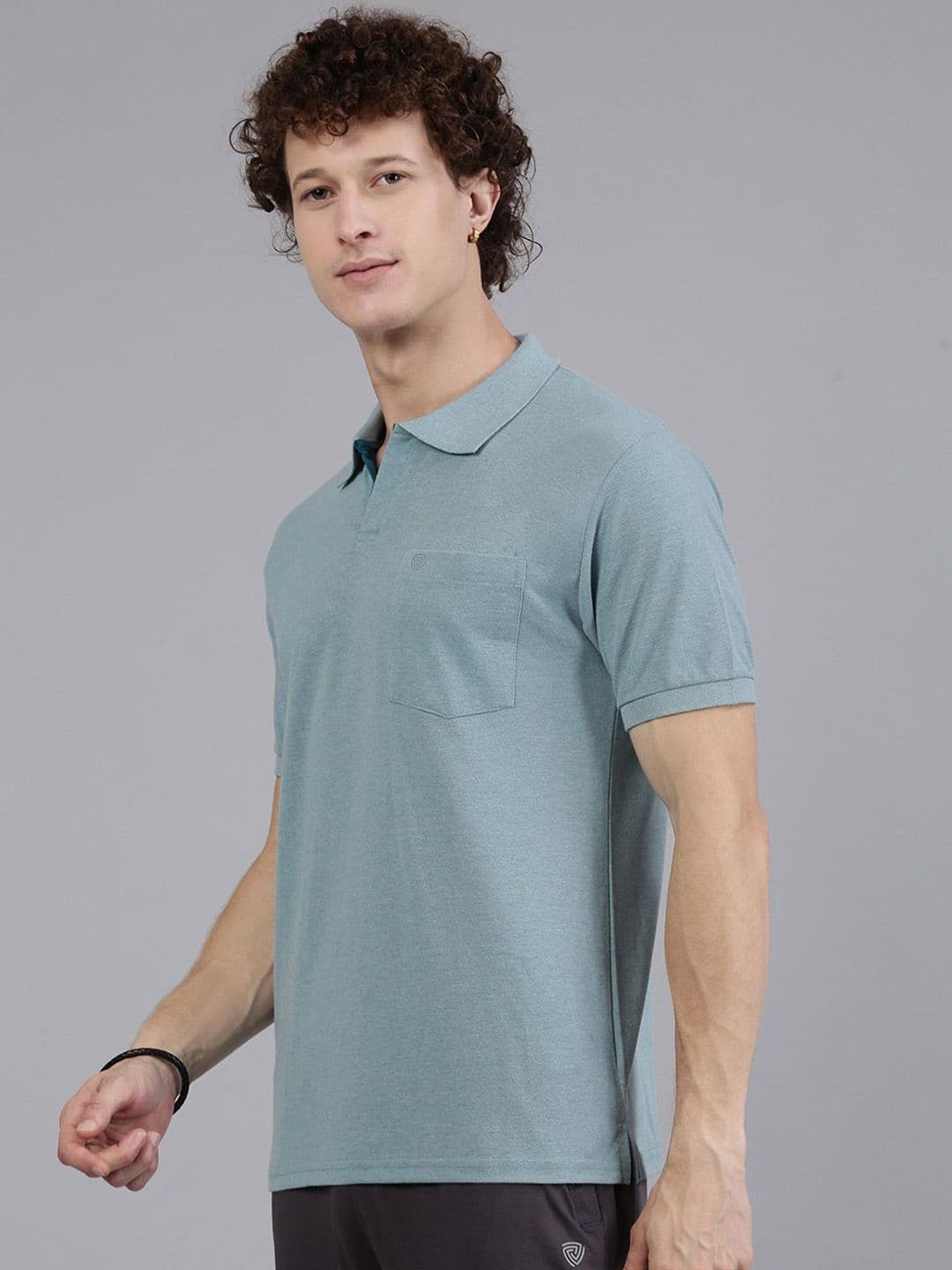 Lux Cozi Men Solid Polo Collar Cotton T-shirt