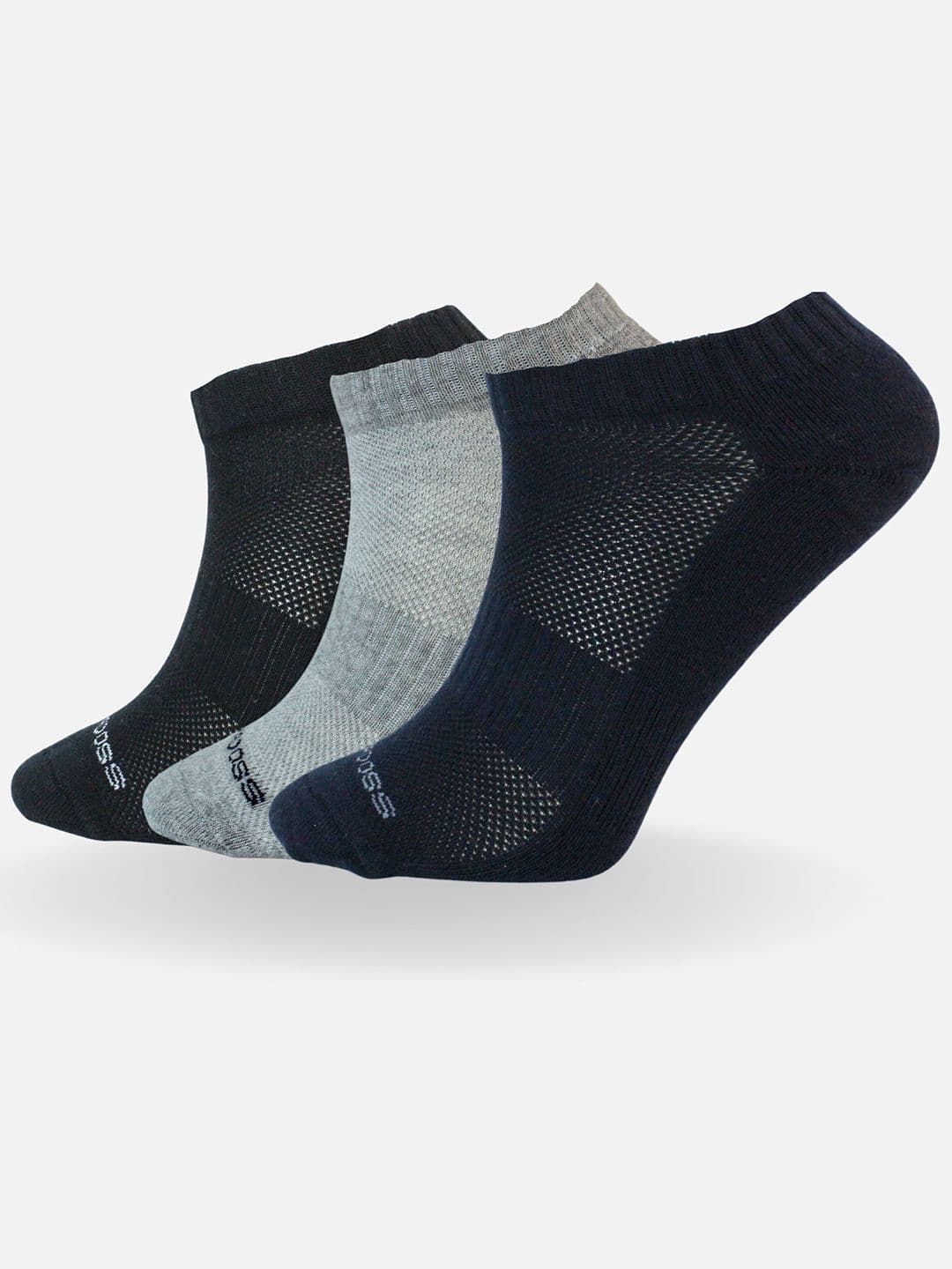Calvadoss Men Pack Of 3 Cotton Ankle Length Socks - view 1