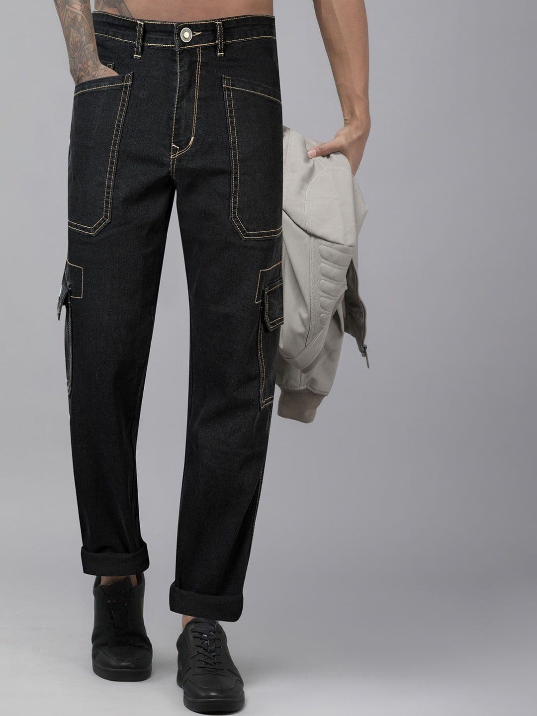 RIG BONE Men Solid Loose Relaxed Fit Mid-Rise Light Fade Stretchable Jeans - view 1