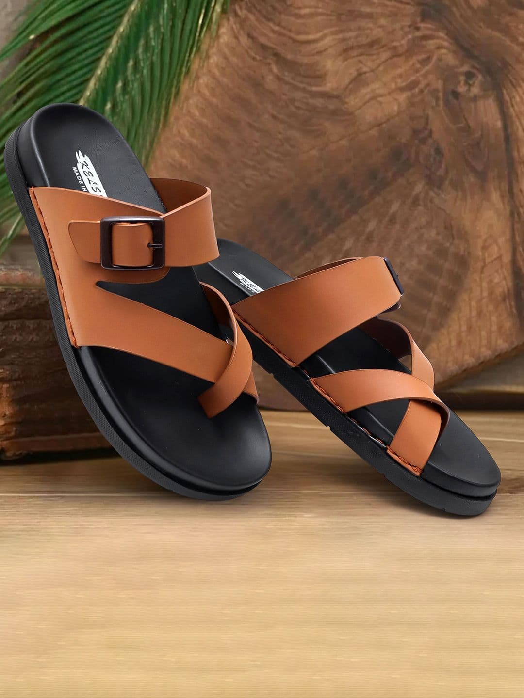 Kelsey Men Comfort Sandals With Buckle Detail - view 1