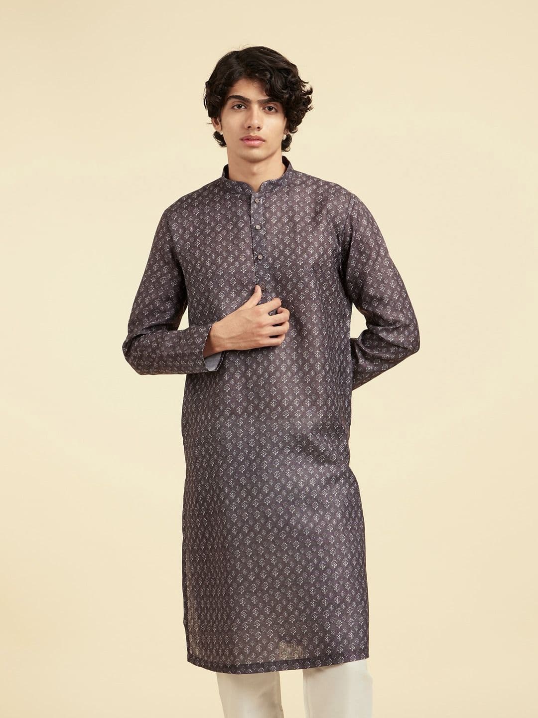 Diwas by Manyavar Men Printed Kurta - view 1