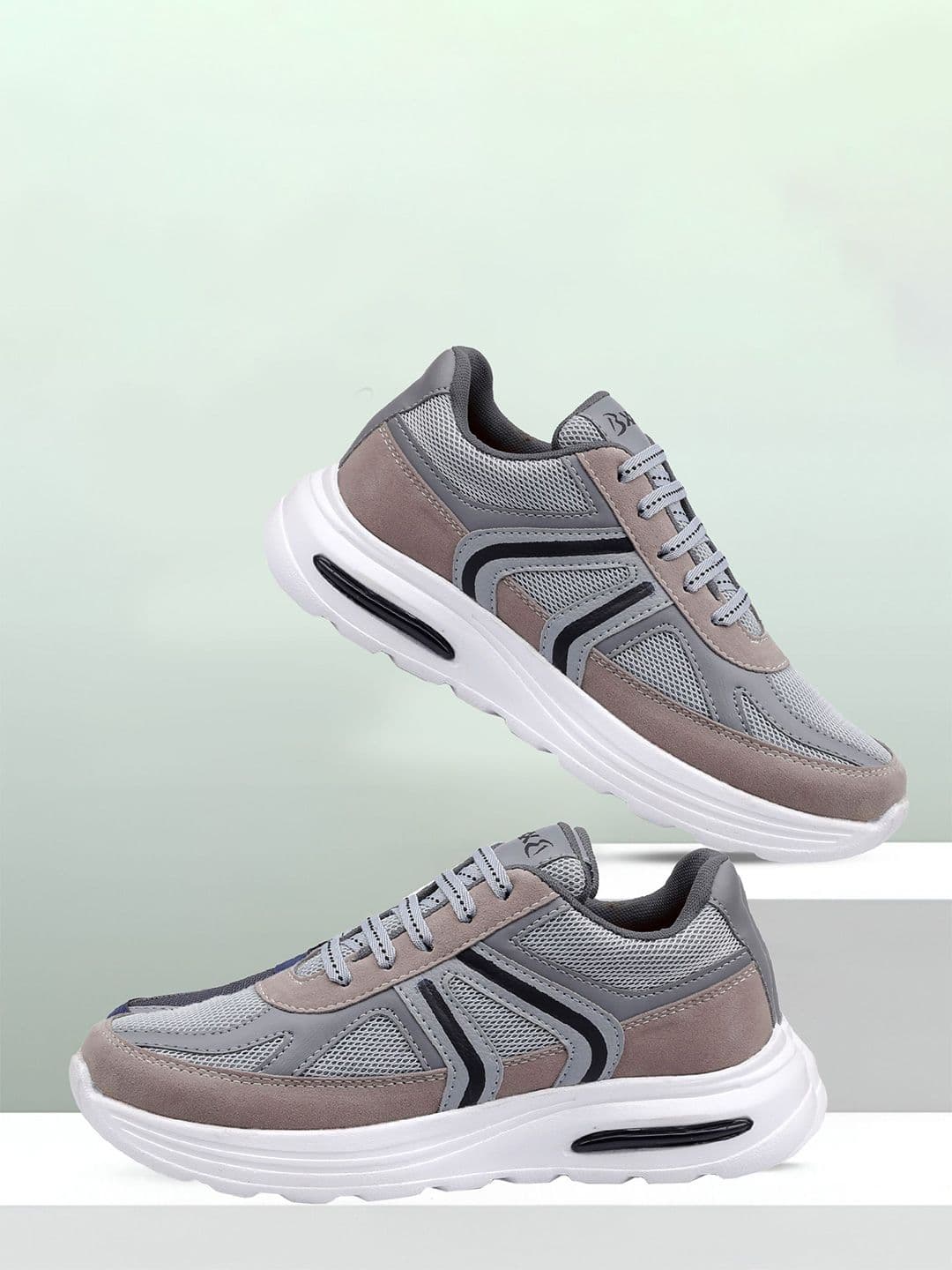 Bxxy Men Mesh Lace-Ups Mid-Top Running Non-Marking Shoes - view 1