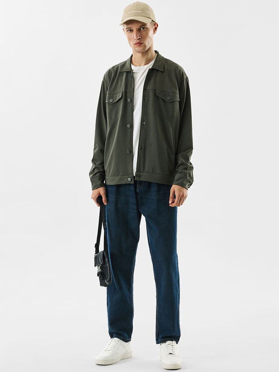 Snitch Men Solid Bomber Jacket - view 1