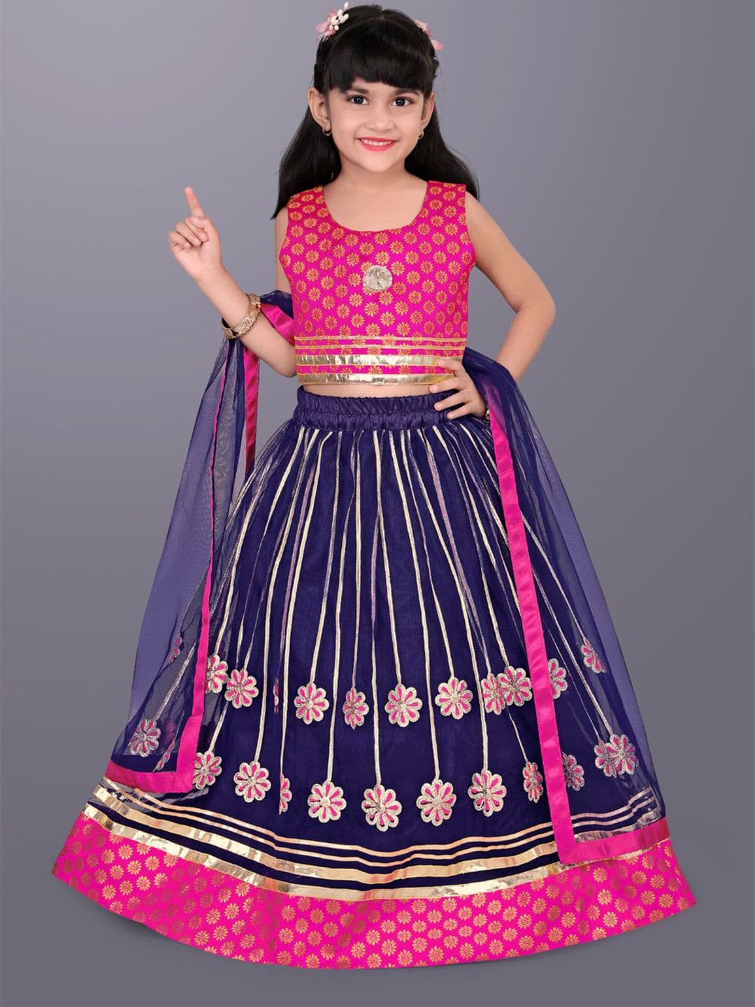 satyamfab Girls Ready to Wear Lehenga & Blouse With Dupatta - view 1