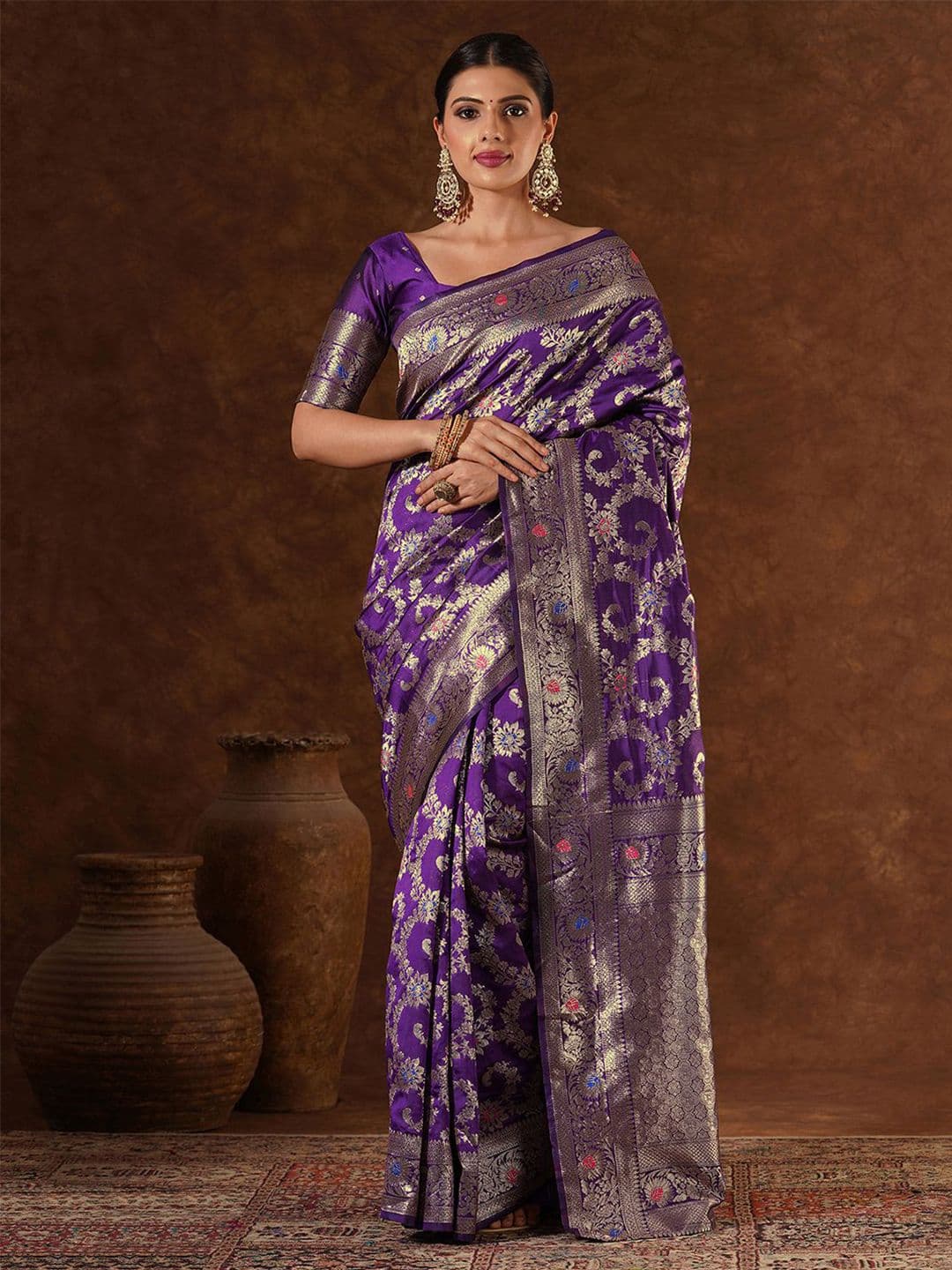 Mitera Woven Design Zari Banarasi Saree - view 1