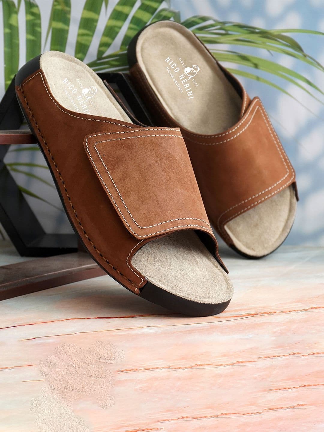 NICO NERINI Men Leather Comfort Sandals - view 1