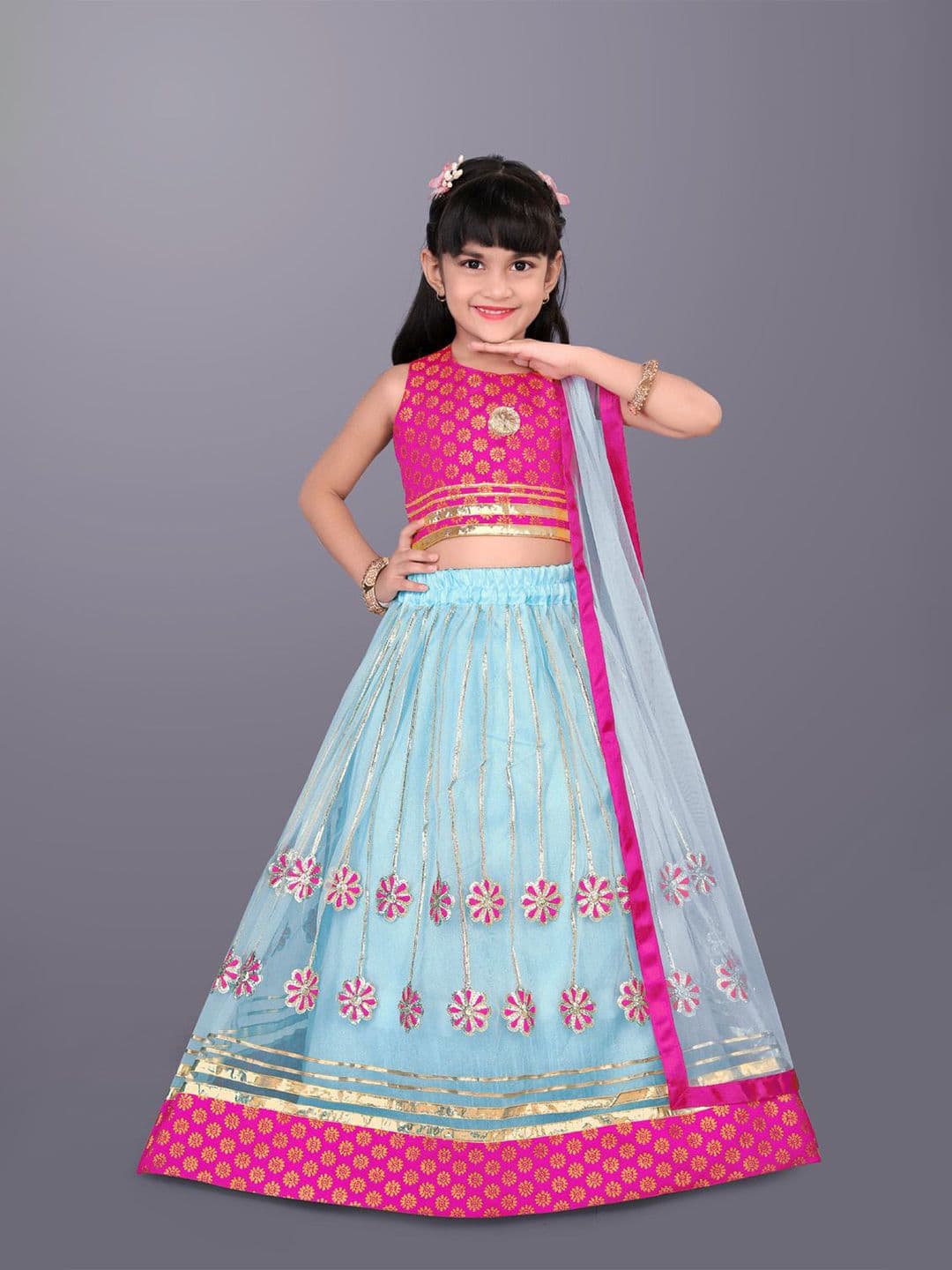 satyamfab Girls Ready to Wear Lehenga & Blouse With Dupatta - view 1